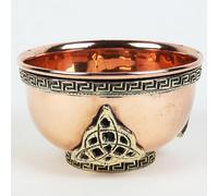 Indian Consigners Small Altar Witchcraft Serving, Offering or Smudging Bowl (Triquetra Bowl), Copper