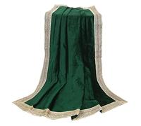Indian Consigners Small Velvet Cloth - Green Color | Soft Solid Color Fabric for Pooja, Tarot, Altar Table, DIY Crafts, Decor | Multipurpose Velvet Square (Approx. 36x36 cm)