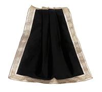 Indian Consigners Solid Black Velvet Cloth With Golden Shinny Border, Altar witchcraft alter cloth Christian Religius Ritual/Spiritual cloth Holy Fabric