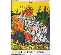 Indian Consigners Tarot Wall Tapestry - The Empress Design - Small Cotton Banner for Tarot Lovers, Spiritual Wall Hanging, Altar Decor & Boho Interior Accents - Vivid Printed Fabric Art