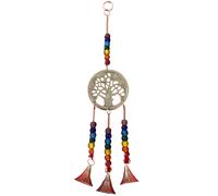 Indian Consigners Tree of Life Brass Wind Chime Bell, Decorative Hanging Bell for Home, Balcony, Garden, Door, Wall & Spiritual Décor