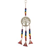 Indian Consigners Tree of Life Brass Wind Chime Bell - Small Witchcraft Altar Hanging for Home Décor, Ritual, Wiccan or Pagan Spiritual Use
