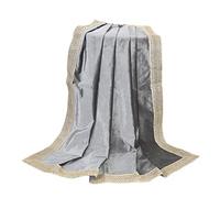 Indian Consigners Velvet Altar Cloth with Golden Border - Multipurpose Square Table Cover for Tarot Reading, Spiritual Use, Jewellery Display, Pooja Base & Home Décor Silver