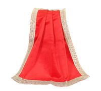 Indian Consigners Velvet Altar Cloth with Golden Border - Small Multipurpose Square Table Cover for Tarot Reading, Spiritual Use, Jewellery Display, Pooja Base & Home Décor Bright Red