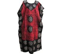 Indian Cotton Batik Paisley Floral Bohemian Long Caftan/Kaftan Dress No7