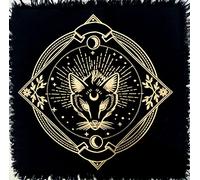 INDIAN CRAFT CASTLE Altar Cloth Golden Unique Wolf Witchcraft Alter Tarot Spread Top Cotton Fabric Royal Cloth Wicca Square Spiritual 36 by 36 Sacred Cloth (Golden Wolf)