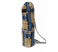 INDIAN CRAFT CASTLE ICC Yoga Mat Bag, Full-Zipper Yoga Mat Carrier with Adjustable Strap, Front & Exterior Phone Pocket, Stylish & Functional Fitness Mat Holder for Women & Men (Blue & Brown)