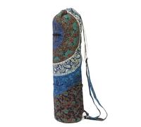 INDIAN CRAFT CASTLE ICC Yoga Mat Bag, Full-Zipper Yoga Mat Carrier with Adjustable Strap, Front & Exterior Phone Pocket, Stylish & Functional Fitness Mat Holder for Women & Men (Blue 6 kaam)