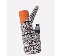 INDIAN CRAFT CASTLE Yoga Mat Bag | Tote Mat Bag | Sling Yoga Tote w/Large Side Pocket & Zipper Pocket | Yoga Mat Carrier Fits Most Size Mats (Black & Pink)