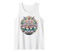 Indian Cricket Fan Club Bharat MATA Ki Jai Sports Emblem Tank Top