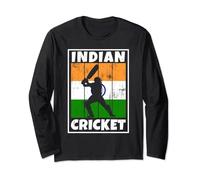 Indian Cricket Fan Flag of India Cricket Long Sleeve T-Shirt
