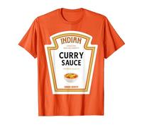 Indian Curry Sauce 2022 Ketchup Mustard Matching Halloween T-Shirt, Men, Orange, X-Large