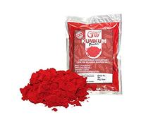 Indian Dark Red Pure Kumkum Powder (Sindoor, Kumkuma, Kum Kum) For Makeup, Pooja And Other Hindu Rituals (Dark Red, 2.12 Ounces)