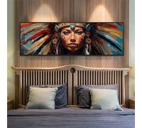 Indian Diamond Art Kits for Adults, 31.4x82.6 Inch/80x210 cm Large Dimond Picture Art for Wall Decor, Queen Diamond Painting Kit for Kids/Beginners, DIY 5D Diamond Painting Cross Stitch for Home Decor