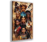 Indian Diamond Painting Kits for Adults,Diamond Art Tribe Pattern Round Full Drill,5D DIY Crystal Art Paint by Numbers for Adults,Large Dimond Painting 24x48inch Canvas for Home Room Wall Decor,Y1081Z