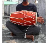 Indian Double-Sided Oval Hand Drum, A Prop for Festival Celebrations/Band Performances, with A Loud Sound