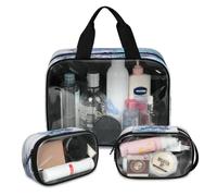 Indian Dream Catcher Travel Makeup Bag for Women Men, Dream Catcher Translucent Cosmetic Bags 3 Pcs Large Shower Wash Pouch Toiletry Cosmetic Toiletries Organizer