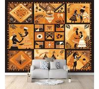 Indian Element Aesthetics Pattern Photo Wallpaper - 350 x 256 cm Non-Woven Premium Fleece Wall Mural - Modern Art Print Bedroom Living Room Decoration Poster