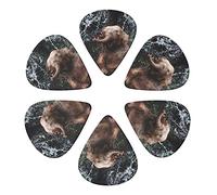 indian elephant 6 Pack Guitar Picks with Organizer Storage Box, Thin-Medium-Heavy Picks Handmade Plectrums Guitar Plectrums Bass Ukulele Picks Acoustic Guitar Lovers Gift