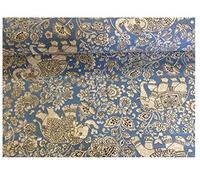 Indian Elephant Batik Cotton Indigo Blue Curtain/Craft Fabric (Sample)
