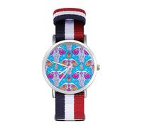 Indian Elephant Quartz Watches Without Scale Wrist Watch with Adjustable Strap for Men Women