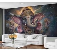 Indian Elephant Wallpaper for Living Room - Peel and Stick Wallpaper, Mysterious Elephant Bedroom Wall Paper, Large Wall Mural & Animal Home Decor, Self Adhesive