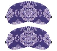 Indian Elephants and Floral Elements Purple Dutch Velvet Sleep Shade