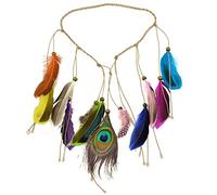 Indian Feather Shape Headband Boho Feathers Hair Rope Headdress Hippie