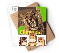 Indian Feline Cheetah Animal Postcards Envelopes Cards Mailing Year Horse