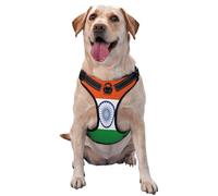 Indian Flag Dog Harness for Small, Medium, and Large Dogs – Reflective Straps, Adjustable Fit with Quick-Release Buckles