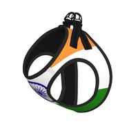 Indian Flag Print Adjustable Reflective Harness Leash Set For Cats, Dogs And Small Pets, Soft Breathable Mesh Walking Vest With Escape-Proof Lead