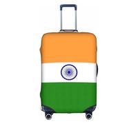 Indian Flag Print Travel Elastic Suitcase Luggage Baggage Cover Protector, Washable And Anti-Scratch, White, XL