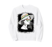 Indian Flag Woman Sun Hat Sunglasses Travel Sweatshirt