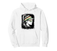 Indian Flag Woman Travel Vacation Pride Visor Pullover Hoodie