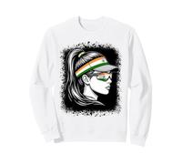 Indian Flag Woman Travel Vacation Pride Visor Sweatshirt