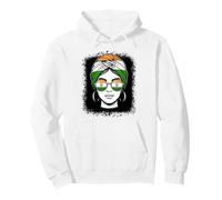 Indian Flag Woman Turban Sunglasses Pride Pullover Hoodie