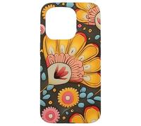 Indian Folk Art Floral Pattern Case for iPhone 15 Pro