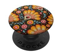 Indian Folk Art Floral Pattern PopSockets Adhesive PopGrip