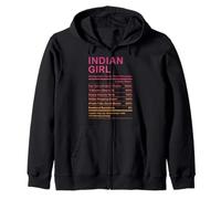 Indian Girl Proud Desi Roots Zip Hoodie