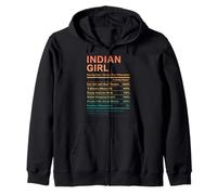 Indian Girl Proud Desi Roots Zip Hoodie