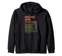 Indian Girl Proud Desi Roots Zip Hoodie