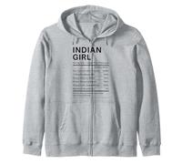 Indian Girl Proud Desi Roots Zip Hoodie
