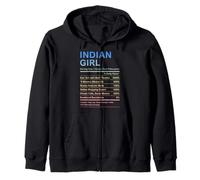 Indian Girl Proud Desi Roots Zip Hoodie