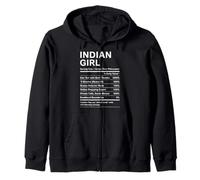 Indian Girl Proud Desi Roots Zip Hoodie