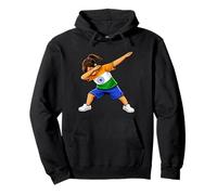 Indian Girl Women Dab Pose India Flag Pullover Hoodie
