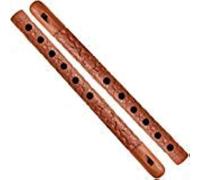 Indian Glance Traditional Wooden Flute Great Sound Woodwind Musical Instrument - Gift Flute for Kids (Set of 2)