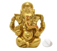 Indian God Lord Ganesh Statue - Hindu God Golden Ganesha Idol Figurines for Car Dashboard Decor Hindu Gift Indian India Home Temple Mandir Pooja Item Diwali Gifts Room Altar Decor
