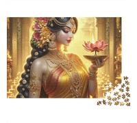 Indian Goddess 1000 Piece Jigsaw Puzzles for Adults - Challenging Brainteasing Adults Jigsaw Puzzle, 1000pcs Puzzle for Home Decoration 38x26cm/1000pcs