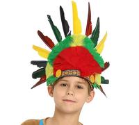 Indian Hairband Carnivals Party Headband FatTuesday Feathered Hairhoop For Stage Perfromances Cultural Celebration Costume Accessory