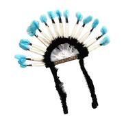 Indian Hairband Carnivals Party Headband FatTuesday Feathered Hairhoop For Stage Perfromances Cultural Celebration Costume Accessory
